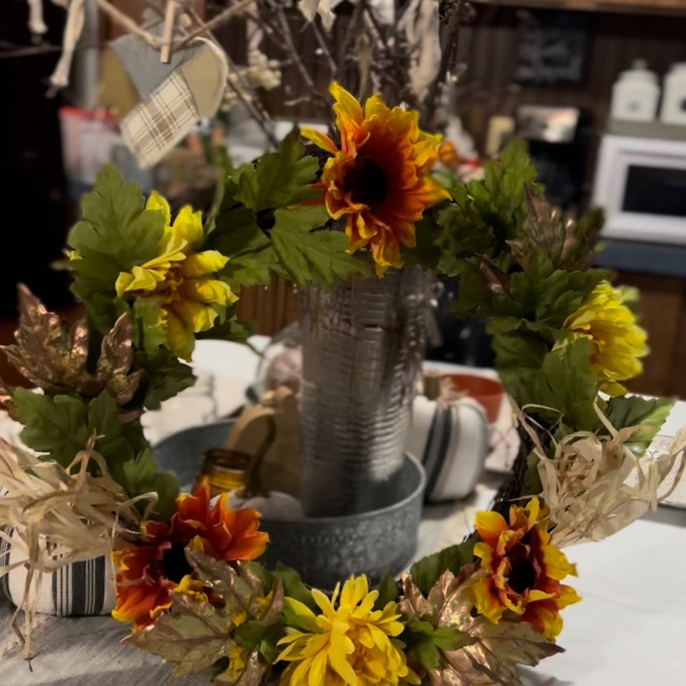 corona floral de fall